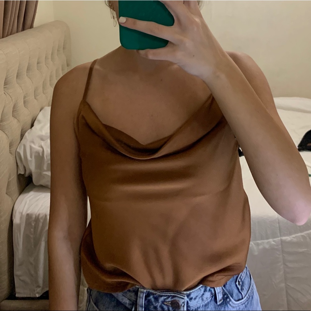Golden orange brown tank